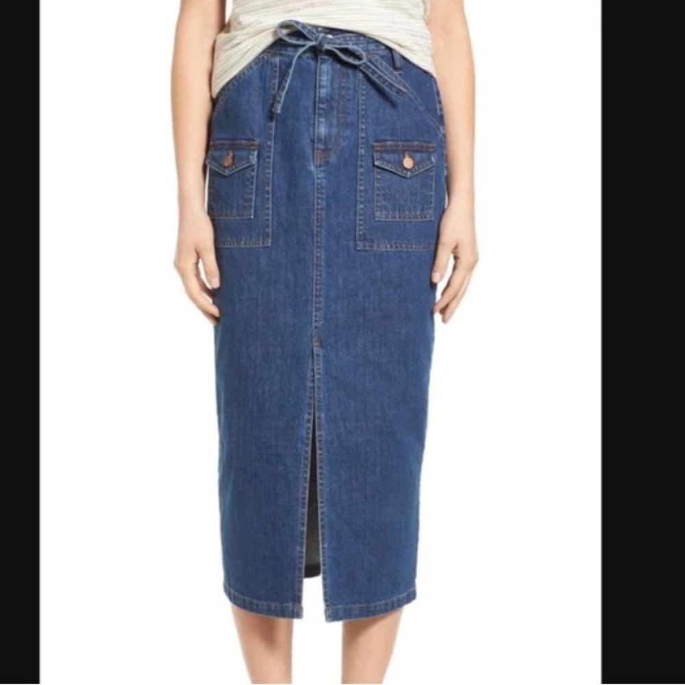 Madewell Blue Midi Skirt - Picture 14 of 14